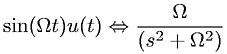 Laplace transform involving the unit step function and sine