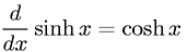 Derivative of Hyperbolic Sine