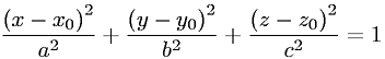 Equation of an Ellipsoid