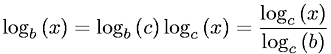 Logarithm Base Conversion