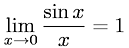 Limit of Sine X over X as X Approaches Zero
