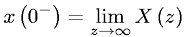 Z-transform initial value theorem