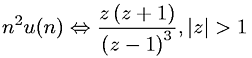 Z-transform involving the unit step function