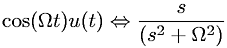 Laplace transform involving the unit step function and cosine