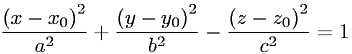 Equation of a Hyperboloid of One Sheet