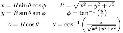 Cartesian to Spherical Coordinates (3-D)