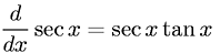Derivative of Secant