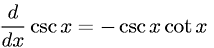 Derivative of Cosecant