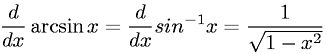 Derivative of Inverse Sine (Arcsine)