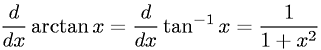 Derivative of Inverse Tangent (Arctangent)