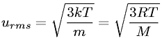 Root Mean Square Velocity of Gas Molecules